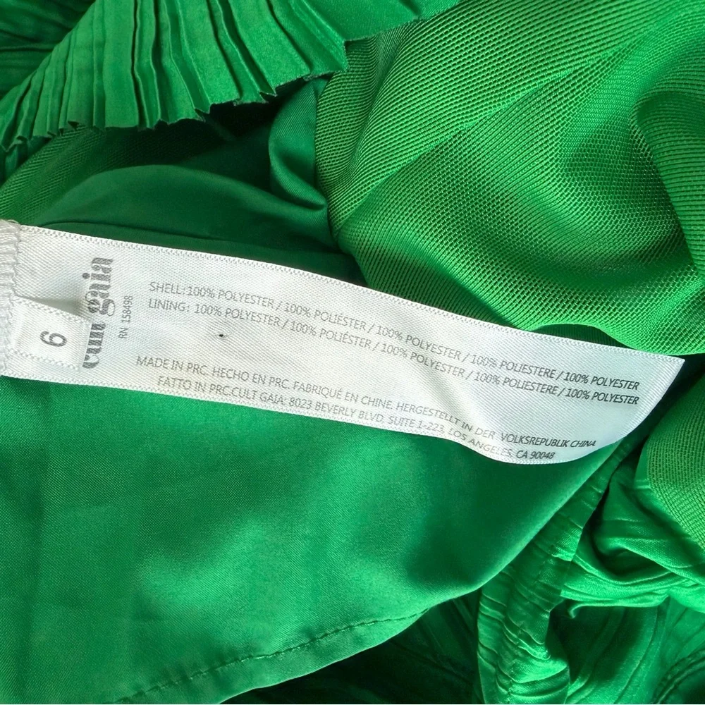 Cult Gaia Green Ashika Gown midi dress Size 6 Color is Malachite - Picture 9 of 9